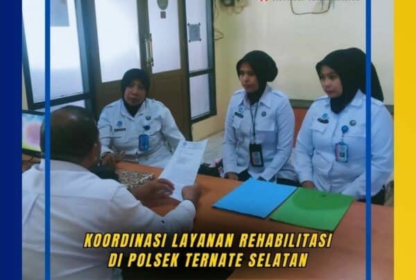 Petugas Layanan Rehabilitasi BNNP Malut melaksanakan Koordinasi Layanan Rehabilitasi di Polsek Ternate Selatan
